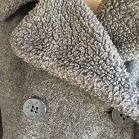 American Eagle 🦅 Gray wool pea coat jacket Large - Picture 6 of 7